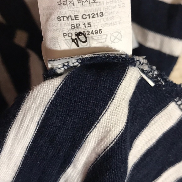 J. Crew Striped Metallic Floral Sailor T-Shirt - Picture 7 of 7